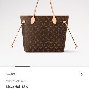 Louis Vuitton Neverfull MM Monogram Brown Tote